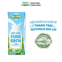 Thumbnail NutiMilk Sữa Tươi Tươi Sạch Hộp 180ml Thùng 24 Hộp (180ml x 24 hộp) 4