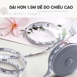 Thumbnail Thước Dây Cuộn Mini Thu Rút Tự Động Hộp Tròn 1.5 Mét Đo Eo Vòng Bụng Chiều Cao Tiện Lợi Đo Quần Áo 4