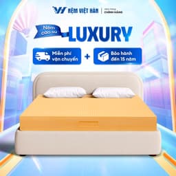 Thumbnail Nệm cao su thiên nhiên nguyên khối Việt Hàn Luxury - Đàn Hồi, Êm Ái - Bảo hành 15 Năm 1