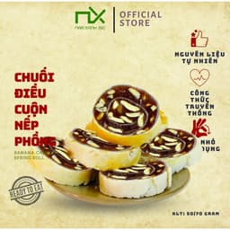 Thumbnail Chuối Và Hạt Điều Cuộn Nếp Phồng Nam Xanh 2