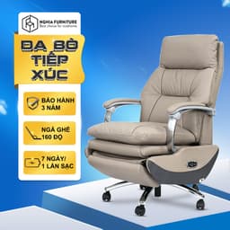 Thumbnail Ghế giám đốc Nghiafurniture Master Pro 02, da bò, thiết kế công thái học, tích hợp pin, sạc usb 2