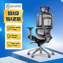 Thumbnail Ghế công thái học Nghia Furniture Ergonomic Life 02 điều chỉnh tựa lưng 5 cấp, big size 2