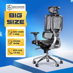 Thumbnail Ghế công thái học Nghia Furniture Ergonomic Life 02 điều chỉnh tựa lưng 5 cấp, big size 1