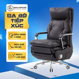 Thumbnail Ghế giám đốc Nghiafurniture Master Pro 01, Lưng ghế công thái học, 1 lần sạc điện dùng 30 ngày, tích hợp cổng USB 1
