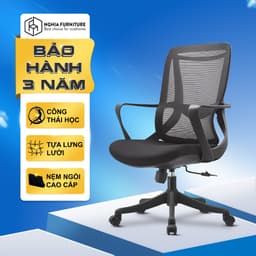 Thumbnail Ghế văn phòng công thái học Nghiafurniture Niko, Nâng hạ, ngả lưng, nệm cao cấp, bảo hành 3 năm 3