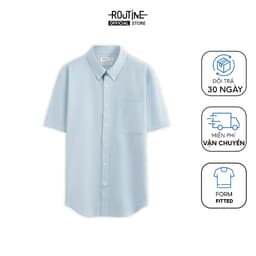 Thumbnail Áo Sơ Mi Nam Tay Ngắn Oxford Form Fitted - Routine 10S25SHS002 1
