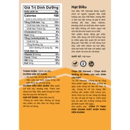 Thumbnail Nhân Hạt Điều Rang Mộc DK Harvest 250g/500g - Không Gia Vị | Giàu Dinh Dưỡng, Tốt Cho Tim Mạch, Xây Dựng Cơ Bắp 1