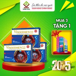 Thumbnail Viên Uống Giảm Tê Bì Chân Tay Vindermen Plus Vinh Gia Giúp Tăng Lưu Thông Máu, Đau Vai Gáy(30v/ Hộp) 2