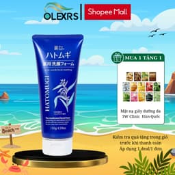 Thumbnail Sữa Rửa Mặt Ý Dĩ Reihaku Hatomugi Nhật Bản 130g Dành Cho Da Dầu Mụn (Màu xanh) 1