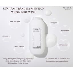 Thumbnail Sữa Tắm Trắng Da Men Gạo WHISIS BODY WASH dung tích 500ml tạo bọt từ dầu dừa 1