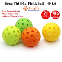 Thumbnail Bóng Pickleball 40 Lỗ 74mm Thi Đấu Ngoài Trời, Tập Luyện Độ Nảy Tiêu Chuẩn USAPA Nhiều Màu Độ Bền Cao Chính Hãng Amalife 1