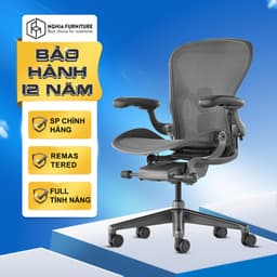 Thumbnail Ghế công thái học Nghia Furniture Ergonomic Herman Miller Aeron - Size B, phiên bản Remastered, Bảo hành 12 năm 2