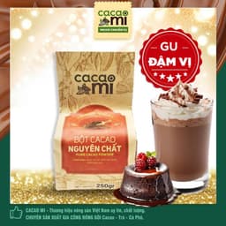 Thumbnail Bột Cacao Nguyên Chất Không Đường CACAOMI Premium Gu Đậm Vị - Pha Socola, Trà Sữa, Bánh Chocolate 1