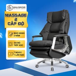 Thumbnail Ghế giám đốc Nghia furniture Master pro 3, Da bò, massagen 2 chế độ, lưng công thái học, BH 3 năm 3