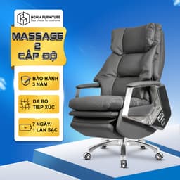 Thumbnail Ghế giám đốc Nghia furniture Master pro 3, Da bò, massagen 2 chế độ, lưng công thái học, BH 3 năm 1