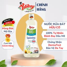 Thumbnail Nước Rửa Chén Bát Hữu Cơ POLIBOY Nước Rửa Bình Sữa, Chén Bát An Toàn Cho Mẹ & Bé, Bảo Vệ Da Tay 500ml Hoàn Toàn Tự Nhiên 1