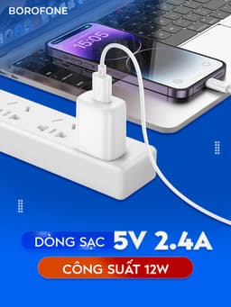 Thumbnail Bộ củ cáp Hoco C134 5V 2.4A dành cho iphone, ipad 3