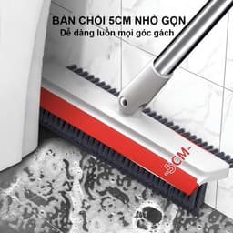 Thumbnail Cây Lau Sàn Nhà Tắm Đa Năng 2 trong 1 Bộ chổi Cọ Sàn Toilet và Gạt Nước – OENON 4