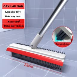 Thumbnail Cây Lau Sàn Nhà Tắm Đa Năng 2 trong 1 Bộ chổi Cọ Sàn Toilet và Gạt Nước – OENON 2