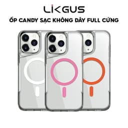 Thumbnail Ốp Lưng Trong Suốt Không Ố Hỗ Trợ Sạc Không Dây LIKGUS CANDY MAG IP 12-13-14-15-16-Promax-Pro-Plus 1
