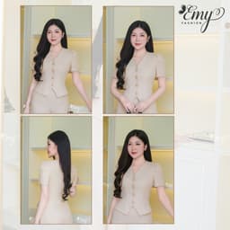 Thumbnail Áo Thiết Kế EMY Thời Trang Cao Cấp A2074 Vải Bố Ruby Sang Chảnh Đi Tiệc 3