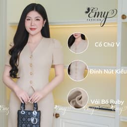 Thumbnail Áo Thiết Kế EMY Thời Trang Cao Cấp A2074 Vải Bố Ruby Sang Chảnh Đi Tiệc 4