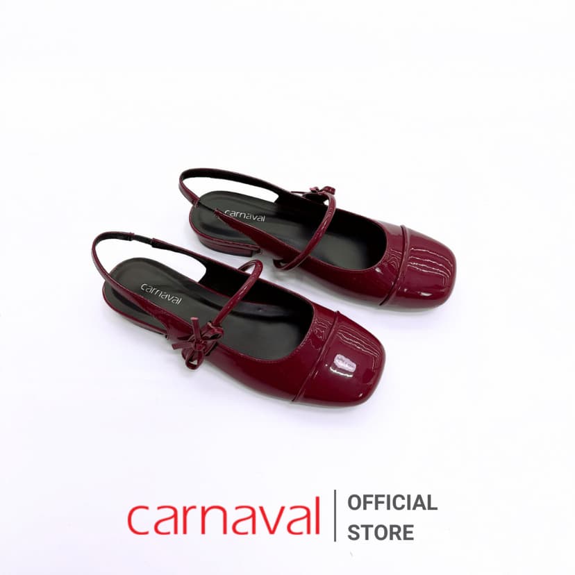 Ảnh Giày Sục Nữ Quai Hậu Da Bóng Sang Trọng, Mũi Vuông Thời Trang Carnaval, Dễ Phối Đồ - VS122 4