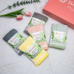Thumbnail Khăn mặt cao cấp sợi tre Bamboo SUNFLY, mềm mại, thấm hút tốt SF005 1