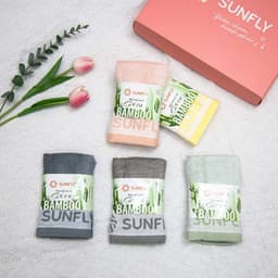 Thumbnail Khăn mặt cao cấp sợi tre Bamboo SUNFLY, mềm mại, thấm hút tốt SF005 3