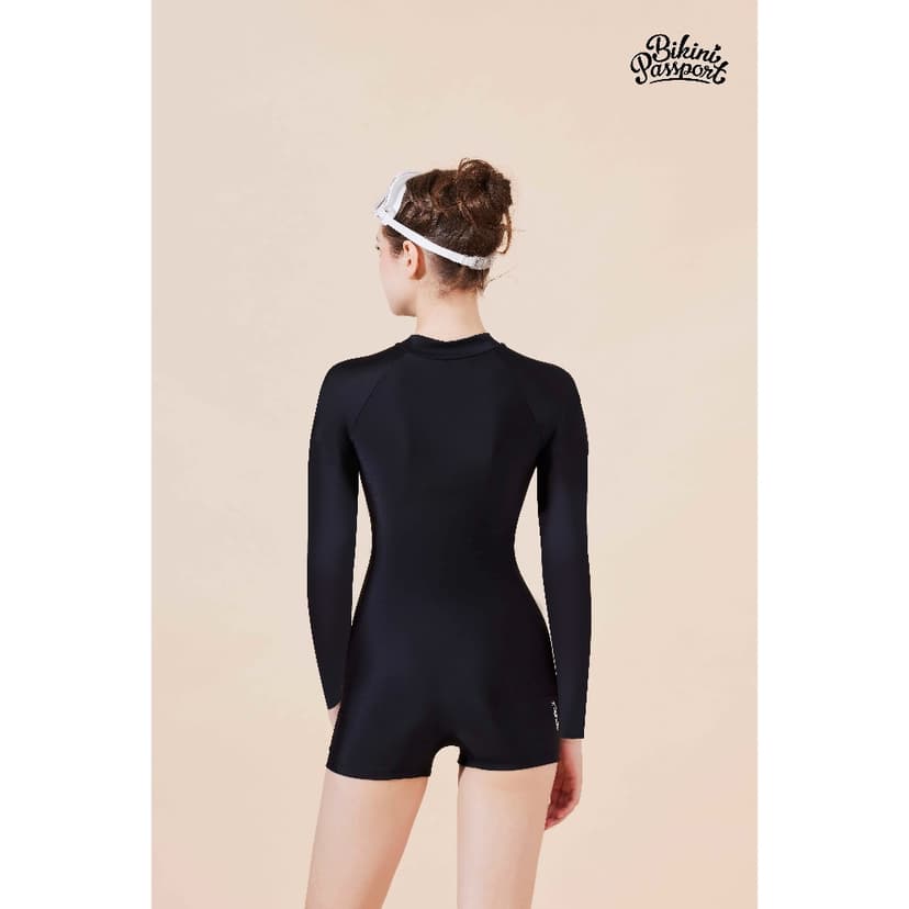 Ảnh Bộ đồ bơi NỮ BIKINI PASSPORT kiểu Một mảnh quần short, áo tay dài - Đen - BS260_BL 4
