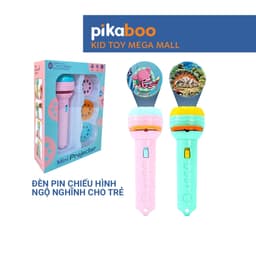 Thumbnail Đèn pin chiếu hình Pikaboo 24 hình ngộ nghĩnh đáng yêu đa dạng các hình chủ đề gần gũi cho bé yêu 1