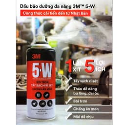 Thumbnail Chai xịt Tẩy Rỉ Sét Và Bôi Trơn 5W - 3M™310g  Xịt ổ khoá, bảng lề, bugi, công tắc ôtô xe máy.. 3