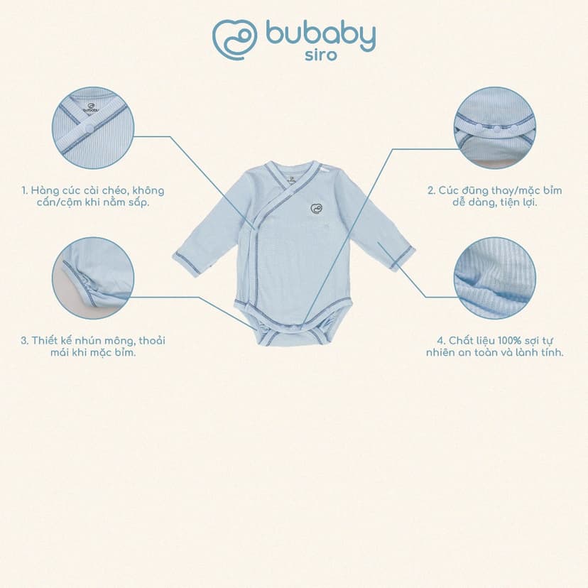 Ảnh Body chip dài tay cài chéo Siro Bubaby 1