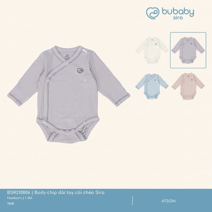 Ảnh Body chip dài tay cài chéo Siro Bubaby 3