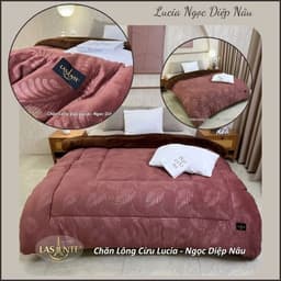 Thumbnail Chăn Lông Cừu Đại Hàn Mùa Đông Lucia 3 Lớp Chính Hãng Lasante 2m1x2m4 Nặng 4,3 Kg 3
