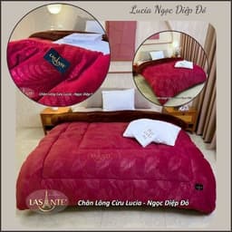 Thumbnail Chăn Lông Cừu Đại Hàn Mùa Đông Lucia 3 Lớp Chính Hãng Lasante 2m1x2m4 Nặng 4,3 Kg 2