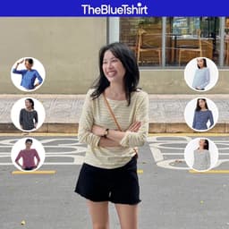 Thumbnail TheBlueTshirt - Áo thun tay dài, cổ thuyền, phom regular cho nữ - The Lifetime T - Women 1