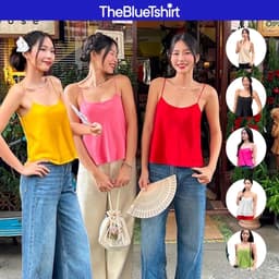 Thumbnail TheBlueTshirt - Áo lụa hai dây 2 lớp cho nữ - Daily Cami Top - Women 1