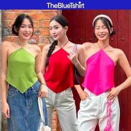 Thumbnail TheBlueTshirt - Áo yếm lụa Đào cột dây hở lưng - Women 1