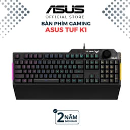 Thumbnail Bàn phím cơ quang gaming TUF GAMING K1 90MP01X0-BKUA00 Aura Sync Đệm tay tháo rời Chống nước 300 ml 1