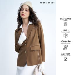 Thumbnail 412BL1018 - Áo blazer dạ camel diễu chỉ ADORE DRESS 1