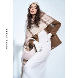 Thumbnail 412BL1018 - Áo blazer dạ camel diễu chỉ ADORE DRESS 2