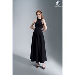 Thumbnail Váy thiết kế dài xếp ly kèm belt MOLLYNISTA thanh lịch nữ tính cao cấp tôn dáng 2