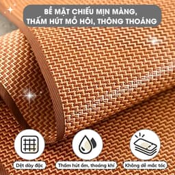 Thumbnail Chiếu Điều Hoà Sợi Mây Cao Cấp Thiết Kế Thoáng Khí Mát Lạnh Bền Đẹp Giúp Nằm Ngủ Thoải Mái Ngay Cả Trong Mùa Hè Nóng Bức 4