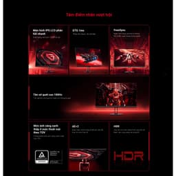 Thumbnail Màn hình máy tính Xiaomi Gaming Monitor G24i ELA5625EU - Tốc độ phản hồi nhanh 1ms - Tần số quét 180Hz 2