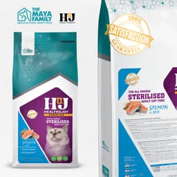 Thumbnail Hạt cho mèo triệt sản HJ PREMIUM SALMON, RICE STERILISED CAT - cá hồi, gà, bò bao 2kg 2