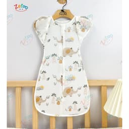 Thumbnail Nhộng chũn thông hơi IQKAO TAY MỞ chất liệu mềm mại, thoáng mát, co giãn khóa 2 chiều cho bé 3-7kg Zeloo 1