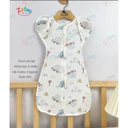 Thumbnail Nhộng chũn thông hơi IQKAO TAY MỞ chất liệu mềm mại, thoáng mát, co giãn khóa 2 chiều cho bé 3-7kg Zeloo 3