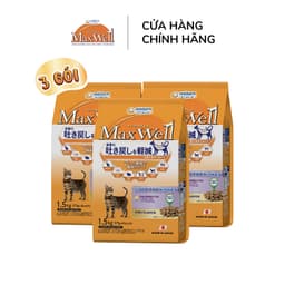 Thumbnail Combo 3 Thức ăn hạt cao cấp cho mèo khỏe toàn diện, tốt cho thận Max Well từ Nhật Bản 1.6kg 1
