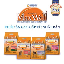 Thumbnail Combo 3 Thức ăn hạt cao cấp cho mèo khỏe toàn diện, tốt cho thận Max Well từ Nhật Bản 1.6kg 2